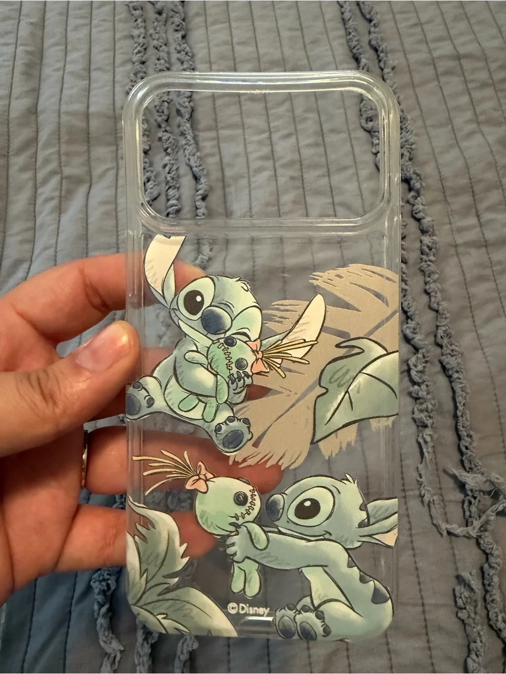 Disney Stitch Mint Green and Cream Clear Phone Case iPhone 17 Pro Max
